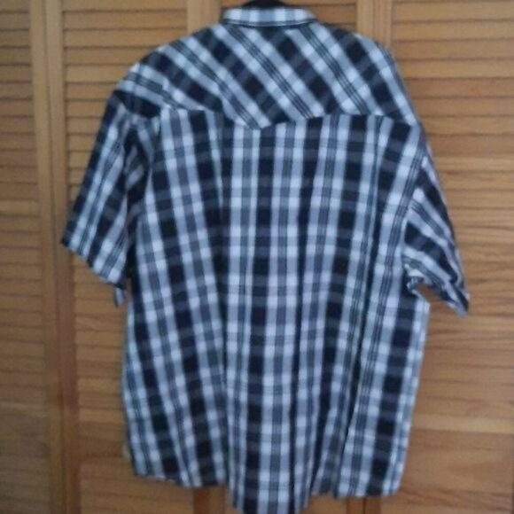 Kamro Streetwear Short Sleeve Double Breasted Pocket Button Up Shirt Size 5XL - Picture 2 of 8